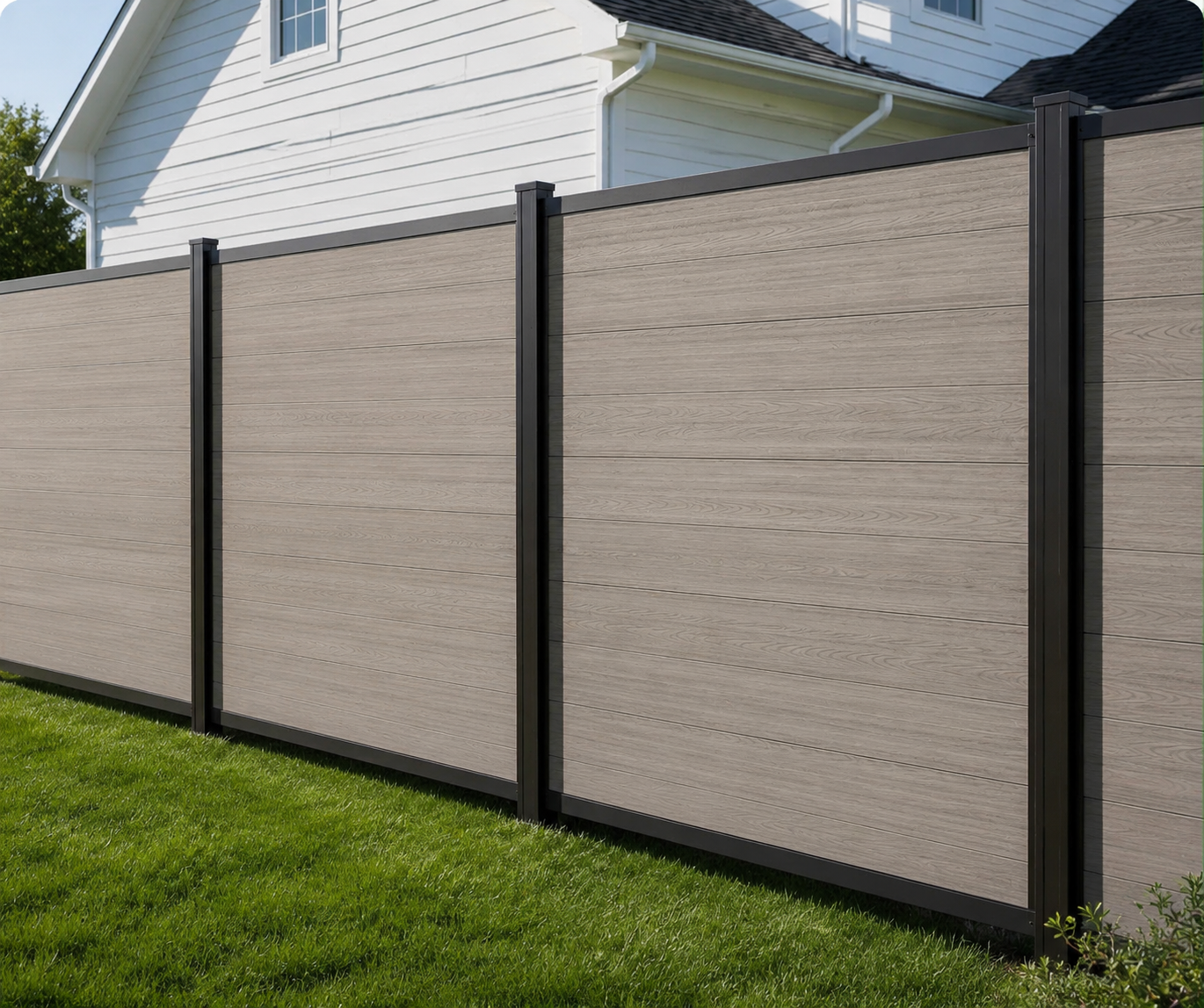 Composite Fencing project by Glyco Landscaping